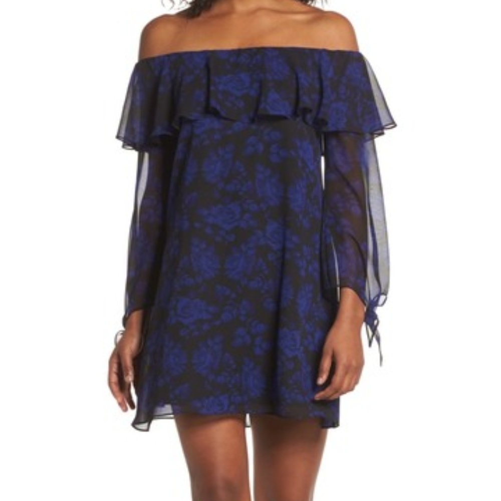 NWT Sam Edelman Off-the-Shoulder Print Shift Dress